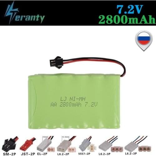 M Model ) 7.2v 2800mah NiMH Battery For Rc toys Car Tanks Trains RC Robots Boats Gun Ni-MH AA 700mah 7.2v Rechargeable Battery