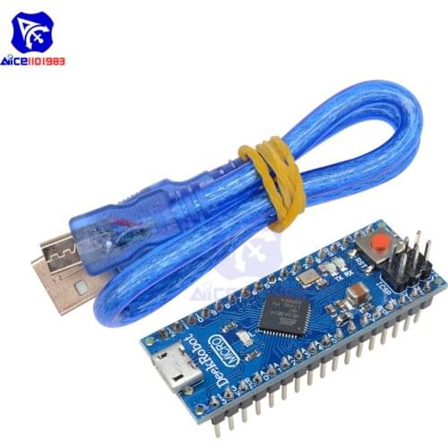 Diymore Microcontroller 5V 16MHz ATmega32u4 Module Micro USB Interface Board with USB Cable for Arduino Leonardo