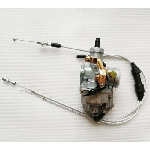 Motorcycle PZ30 30mm Carburetor Accelerating Pump Cable Choke Carb + Dual throttle cable Kit ATV Dirt Bike Pit Quad 200cc 250cc