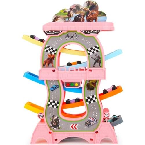 Cartoon Interesting Racing Track Glider Game Kids Educational Toys Colorful Mini Car Model Educational Hand-Eyes Coordination