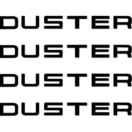 Car Body Decoration Car Sticker and Decals Personality Car Letter D U S T E R Decoration Stickers 4PCS/Set Black/white,48cm*24cm