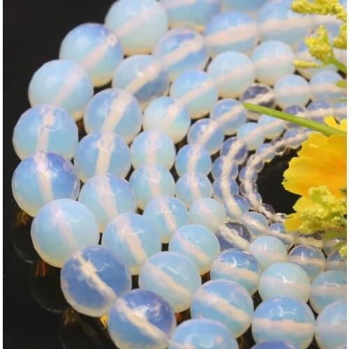 New 4mm 6mm 8mm 10mm 12mm Faceted Sri Lanka Moonstone Loose Beads Round Natural Stone Fashion Jewelry 15inch Wholesale Price