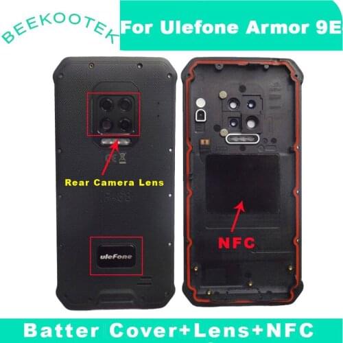 New Original For Ulefone Armor 9E battery Cover back housing Rear Back Camera Lens+NFC Antenna For Ulefone Armor 9E Smart Phone