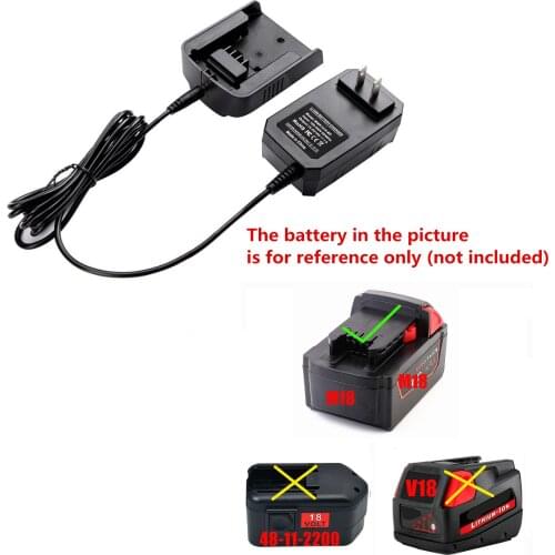 Portable 1A Li-ion Battery Charger for Milwaukee 14.4V- 18V M18 M14 Lithium Battery charger safe and convenient Newest