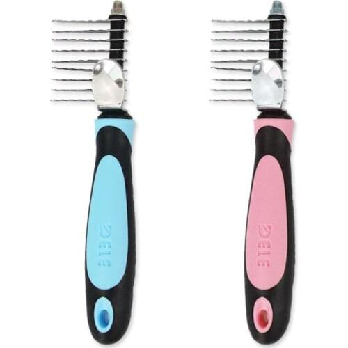 DELE Pet Dog Comb For Small Large Dogs combing pet hair knots Stainless Steel Comb Pet grooming tool Cleaning supplies