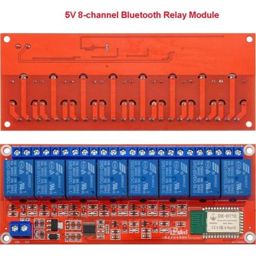 Bluetooth Relay Module 5V 12V Bluetooth Remote Relay Output 8 Channel Relay Module for Arduino