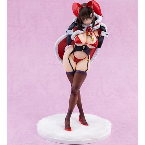 28cm Pink Cat Christmas Action Figure Anime Beautiful Girl Bunny Girl Christmas 1/6 PVC Collection Model Dolls Toys for Gifts