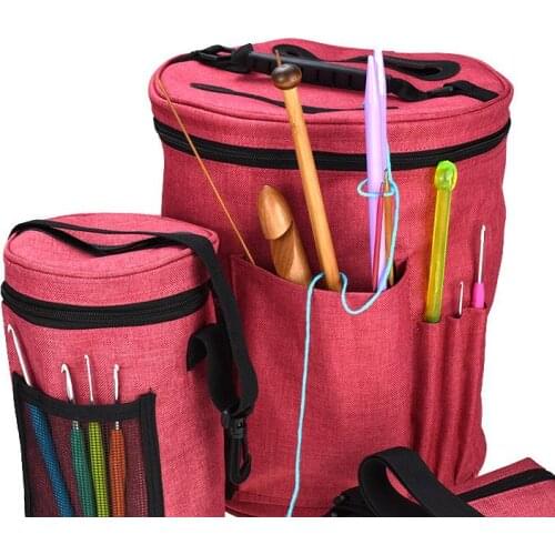 Needlework Storage Knitting Bag Yarn Tote Organizer Storage Bags Portable, Light And Easy To Carry Crocheting 636