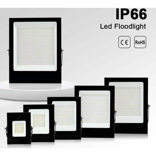 LED Flood Light IP66 Waterproof 220V 10W 20W 30W 50W 100W 150W Outdoor Garden Projector Lighting Spotlight Landscape Floodlights