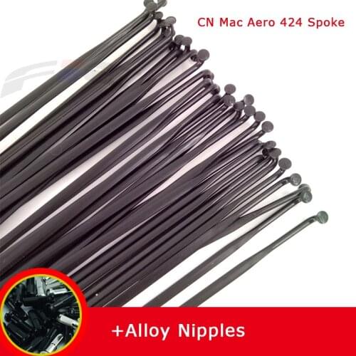 FIC Ultralight CN Mac aero 424 Bladed Spokes use for Road MTB wheel Black J-bend Straight Pull with 14mm16mm steel Alloy Nipples