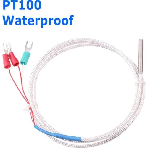 Waterproof 3 Wire PTFE Cable PT100 RTD Resistance Temperature Detector Thermal Sensor Probe for Water Oil Temperature Controller