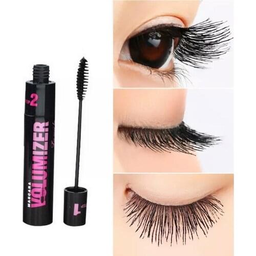 New Long Curling Makeup Eyelash Black Waterproof Fiber Lashes Eye Waterproof Mascara Lasting Thick Lengthening Mascara Curl F8A3