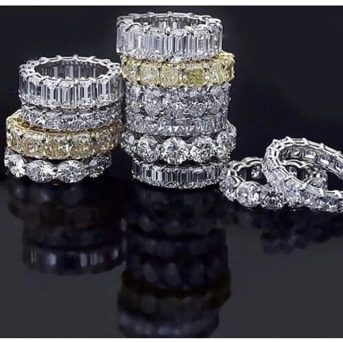Luxury Wedding Band Eternity Ring For Women Big Gift For Ladies Love Wholesale Lots Bulk Jewelry R5578