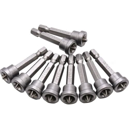10pcs/set Phillips PH2 Screwdriver Bits 50mm Plasterboard Locator Magnetic Bit For Plasterboard Screws Locating Dimpler