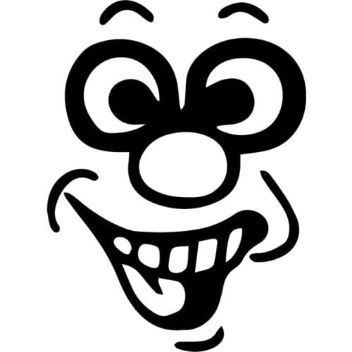11.4X15.5CM Smiley Face Personality Cartoon Car Sticker Funny Vinyl Decals