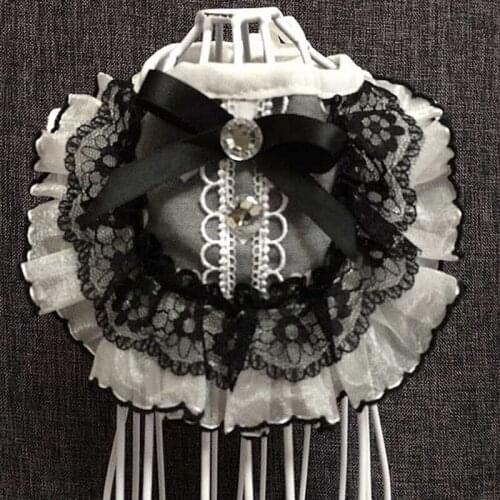 2017 new design dogs cats black white lace bibs doggy neckwear puppy fashion bowknot Rhinestones bandage 1pcs XS S M L XL