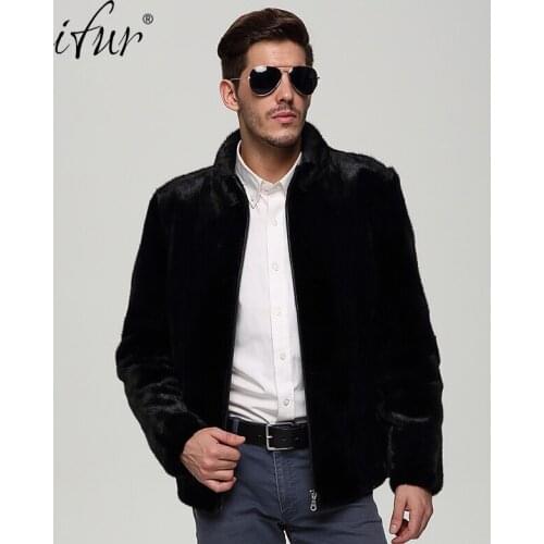 2021 Stand collar Men Hooded Spring Mens Mink Female mink grass Coat Youth Motorcycle Biker Mens real Fur Coats Brand