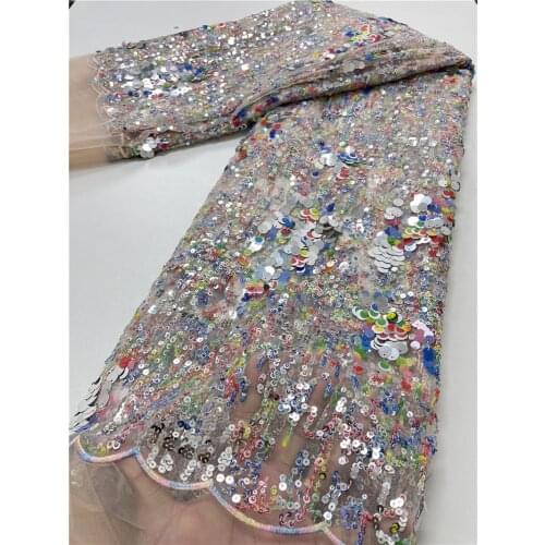 XIYA African Lace 2021 French Nigerian Lace Fabric Bridal High Quality Net Tulle Lace Fabric For Wedding Party 4091B-1