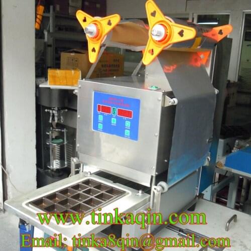 FGJ-AF1-1 Automatic tray sealing machine PET PP PS box sealing machine Food plastic Sealer Tofu box nut Candied tray baler