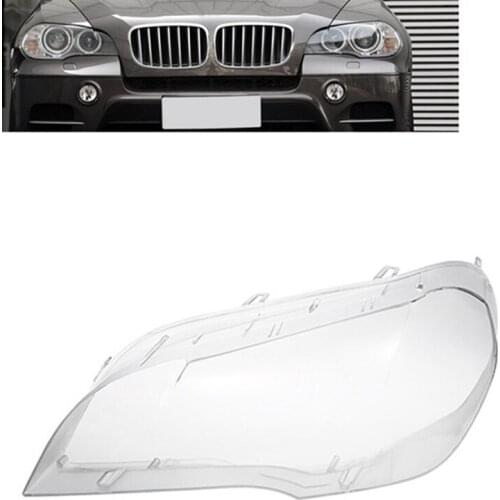 Car Clear Headlight Lens Cover Replacement Headlight Head Light Lamp Shell Cover For-BMW X5 E70 2008-2013