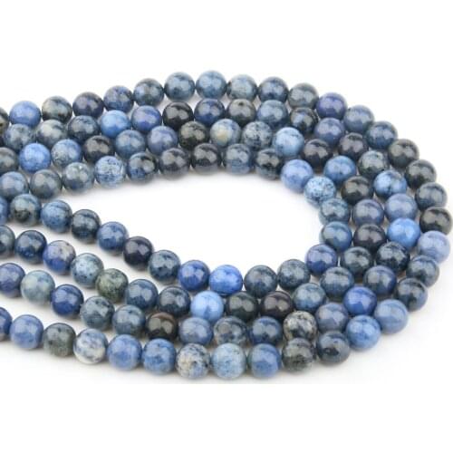 Natural Stone Beads Sodalite Round for Jewelry Making Beadwork DIY Bracelet Necklace 4/6/8/10/12mm