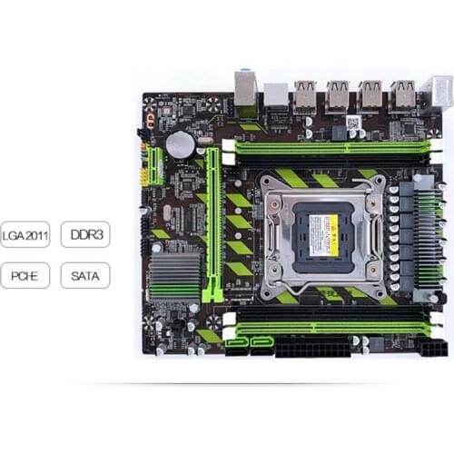 X79G Desktop Motherboard NVME M.2 Interface for CPU Set DDR3 x 4 Memory Slot Low Power LGA 2011 Xeon E5 2620/2630/2640