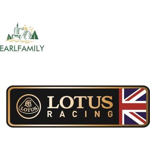 EARLFAMILY 15cm x 4.4cm LOTUS RACING Sticker Funny Vinyl Waterproof Car Styling Auto Bumper Decal Car Decor Stickers