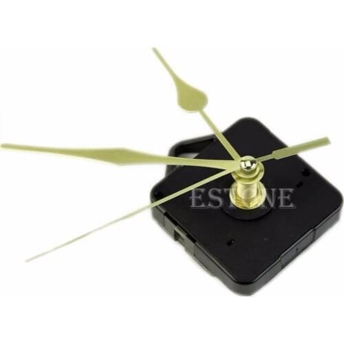 Hot Quartz Clock Movement Mechanism Long Spindle Gold Hand Kit DIY New