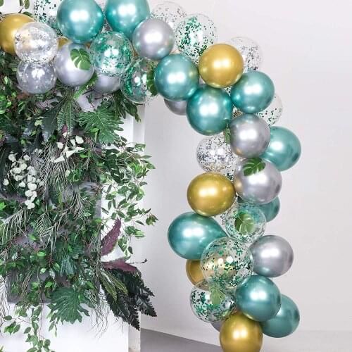 DIY Chrome Metallic Latex Balloons Garland 12inch Confetti Balloon Birthday Party Celebration Wedding Anniversary Balloon Chain