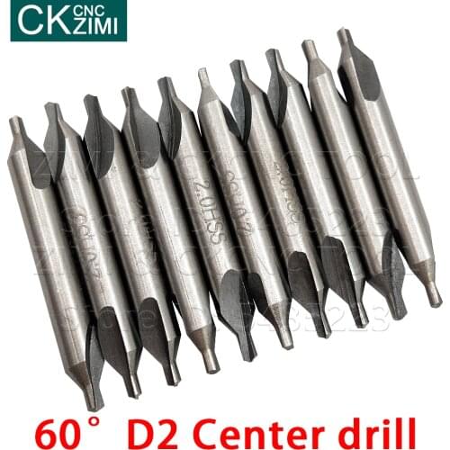 HSS High Speed Steel Combined Center Lathe Mill Tackle Tools 2 mm 60 Degree Countersink Bit Drill Set For Power Tool Accessories