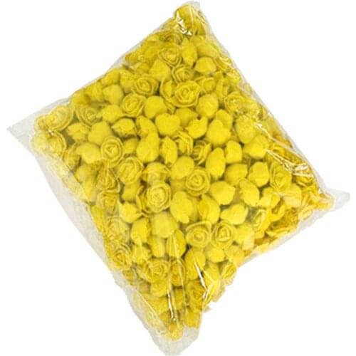 500Pcs PE Foam Rose Head Artificial Flower for DIY Bear Doll Multicolor Flower Crafts Fake Flower Wedding Decor Flower Head