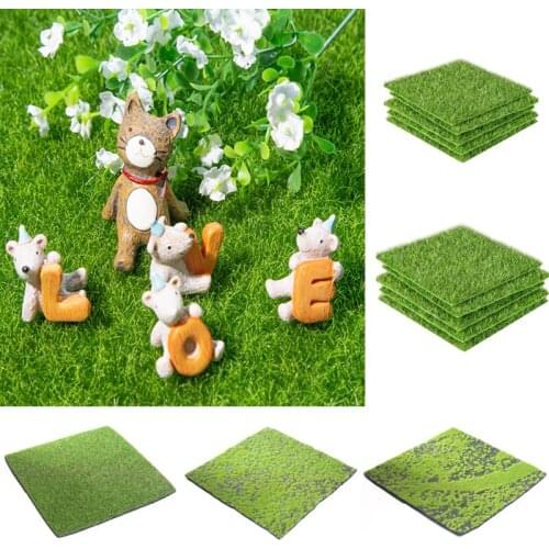 Artificial Grassland Simulation Moss Lawn Turf Fake Green Grass Mat Carpet DIY Micro Landscape Home Floor Decor