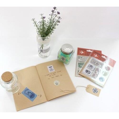 Classical Travel Stickers British Retro Sign Sticker Sticky DIY Essential Sealing Paste