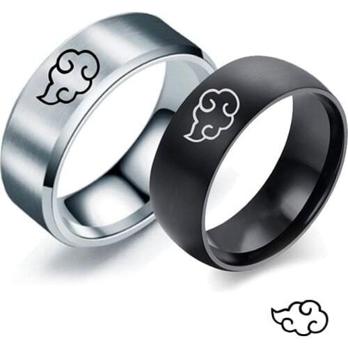 2021Fashion New Style Lovely Cloud Rings for Men and Women Stainless Steel Punk Jewelry Accessories Black 8mm Mens Ring Gifts