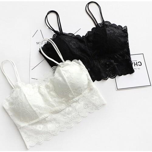 Lace Sexy Crop Tops Tube Top Solid Color Chest Wrapped Chest Small Young Woman Wrapped Chest Strap Chest Pad Underwear SA711