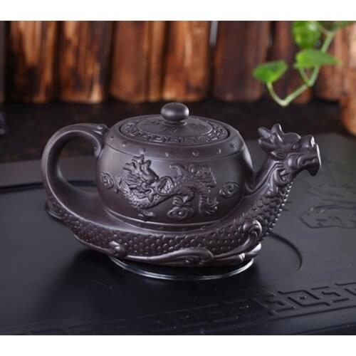 Hot Sales Chinese Yixing Purple Clay Teapot,raditional Dragon Tea Pot Big Capacity Handmade Clay Tea Set Kettle Kung Fu Teapot