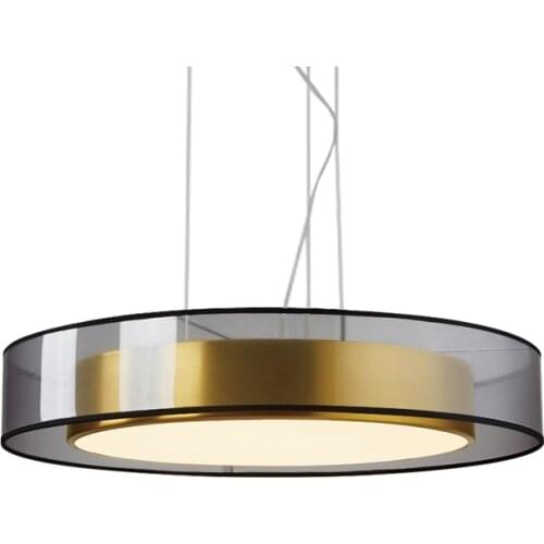 Post-modern Copper Restaurant Lights Luxury Led Ring Pendant Lamp Nordic Minimalistic Atmosphere Master Bedroom Ceiling Lights