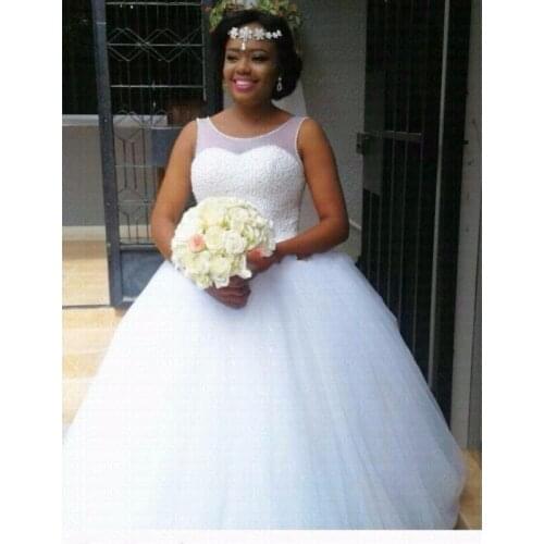 2019 New Luxury Beading Wedding Dress Custom-made Bridal Gown Vestido De Noiva