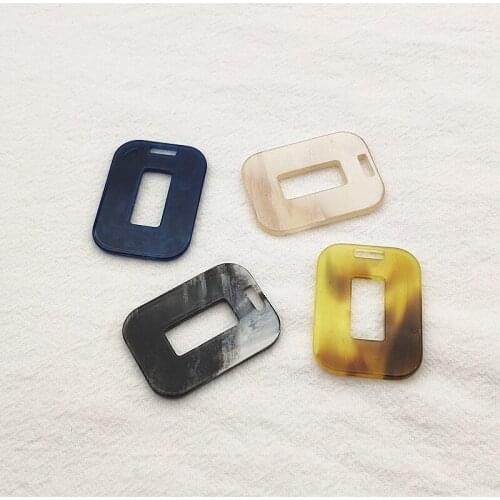 New arrival! Mix color 42x31mm 50pcs Acrylic Rectangle-shape Charm for earrings,Earring parts,jewelry findings