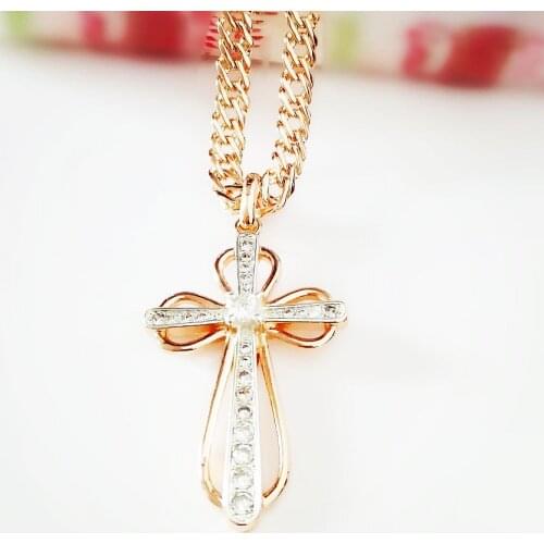 New Pendant Classic Pendant Men Jewelry Unisex Charm Necklace 585 Rose Gold Color Russian Orthodox Pendant