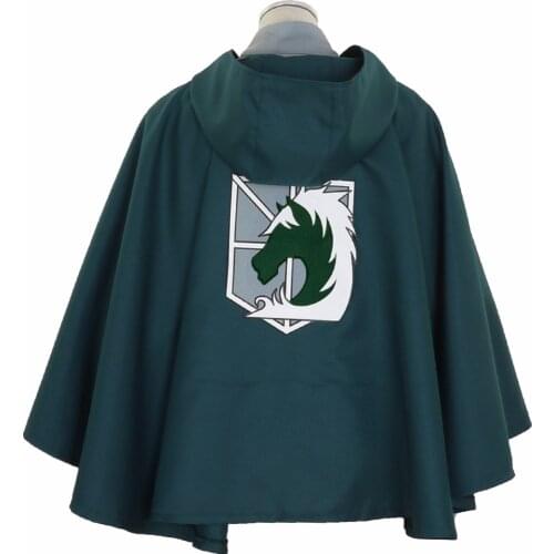 Anime Attack on Titan Military Police Cape AOT Robes Cloak Shingeki no Kyojin Eren Jaeger Jacket Cosplay Costume Halloween