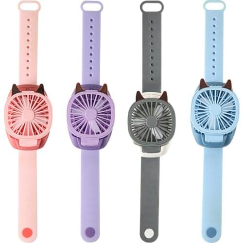 Portable USB Rechargeable Neckband Lazy Wrist Hanging Cooling Mini Fan