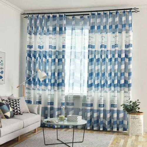 Nordic Reticulated Red Stripes Curtains for Living Dining Room Bedroom