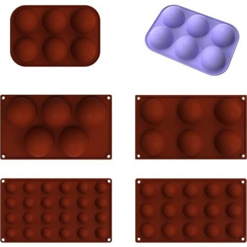 Ball Sphere Silicone Mold For Cake Pastry Baking Chocolate Candy Fondant Bakeware Round Shape Dessert Mould DIY Decorating