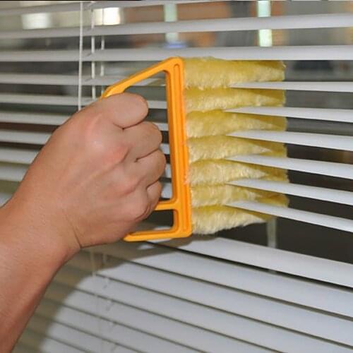 Microfiber Venetian Blinds Cleaning Brush Slat Dust Cleaner Clip Duster Window Air Conditioner Duster Brushes Cleaning Tool #YY