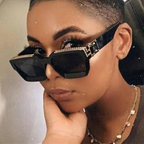 2020 Fashion New Women Sunglasses Black Red Square Sun Glasses Luxury Brand Design Men Big Frame Vintage Goggles UV400