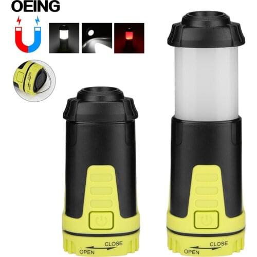 LED Multifunctional Telescopic Folding Camping Light Outdoor Flashlight Mini Tent Emergency Light AAA lamp With Hook Trip