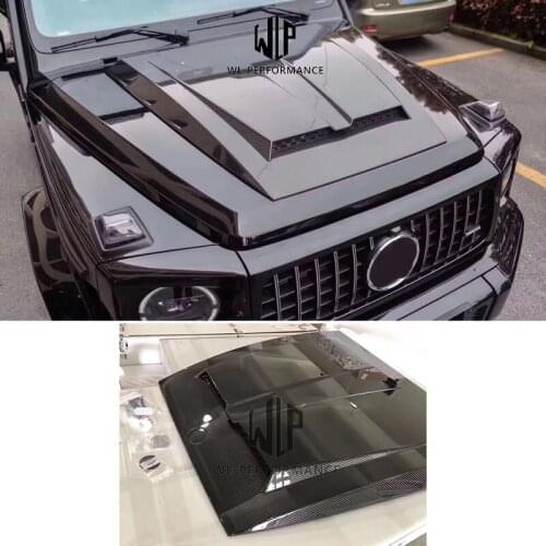 W464 G Class High Quality Carbon Fiber Engine Hoods Car Bonnet With Holes For Mercedes Benz G Class W464 Car Styling