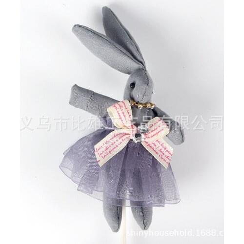 1PC Cute Cartoon Rabbit Cupcake toppers Girl/Boy Birthday Cake flag Paper Baby Clothes Cake Decorations Supplies