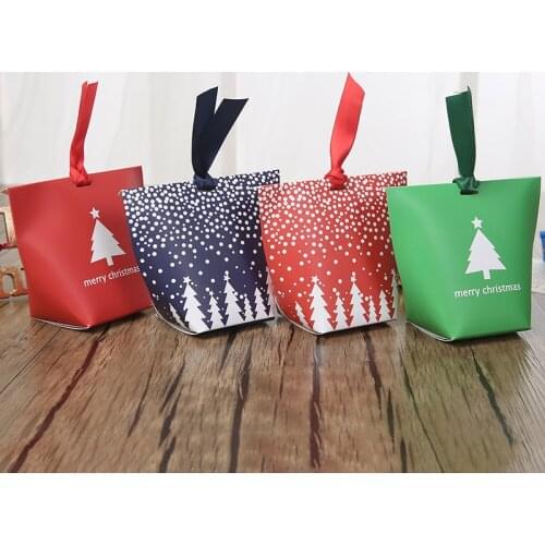 10 pieces / set of Christmas tree Christmas gift candy bag DIY Christmas home party decoration supplies